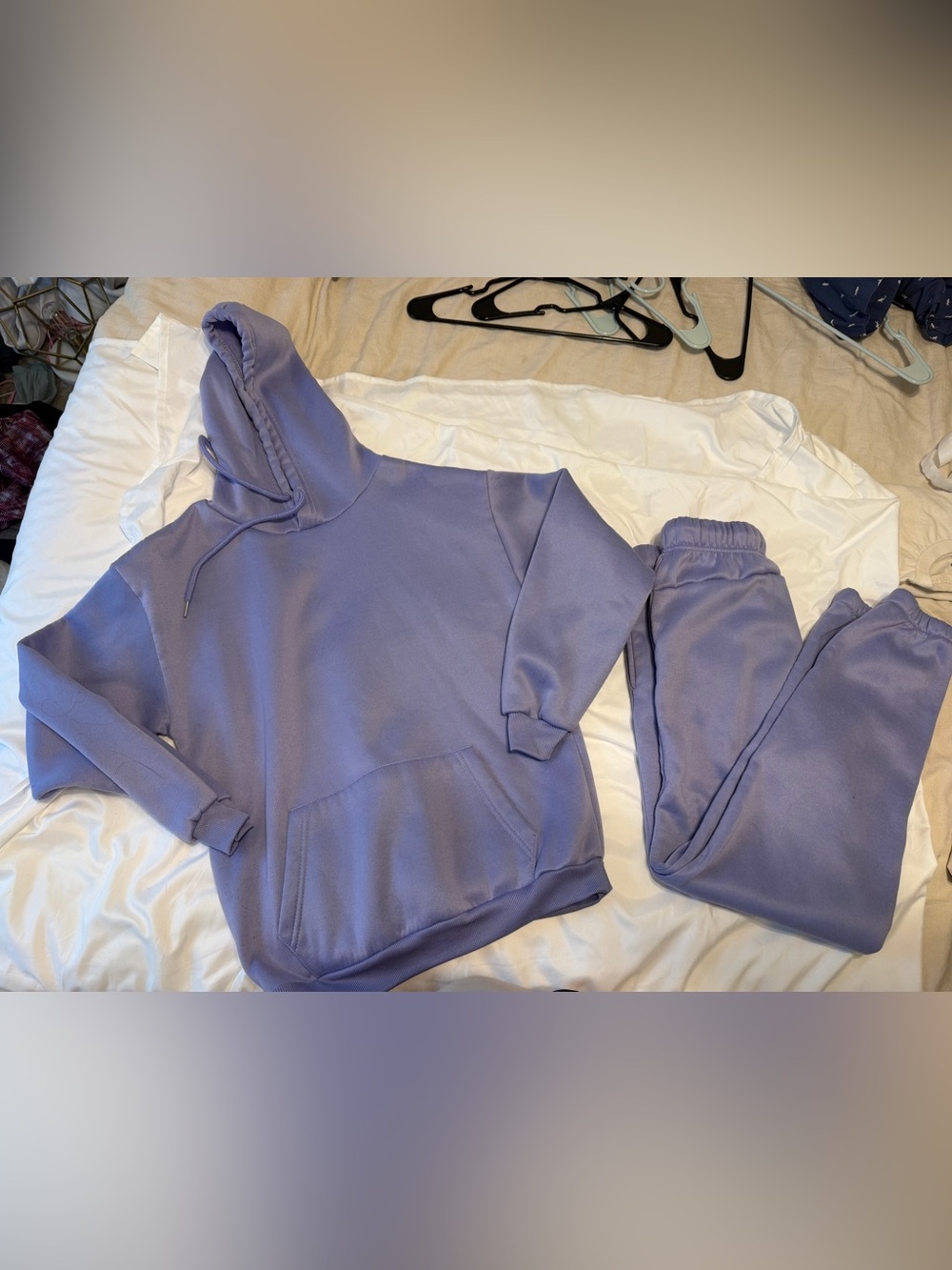 Women’s Lavender Oversized Hoodie/sweatpants Casual Pullover Sweatshirt Sz Small